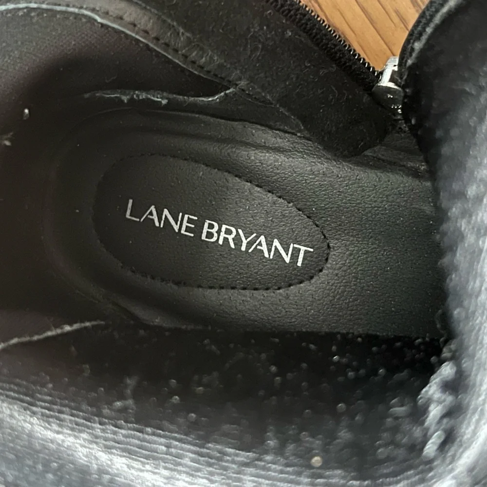 Lane Bryant Lina Suede Stretch Riding Boots | Black | Women’s 9W
